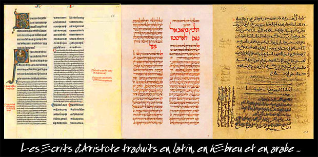 écrits d'Aristote traduits