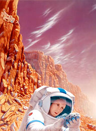 astronaute sur mars