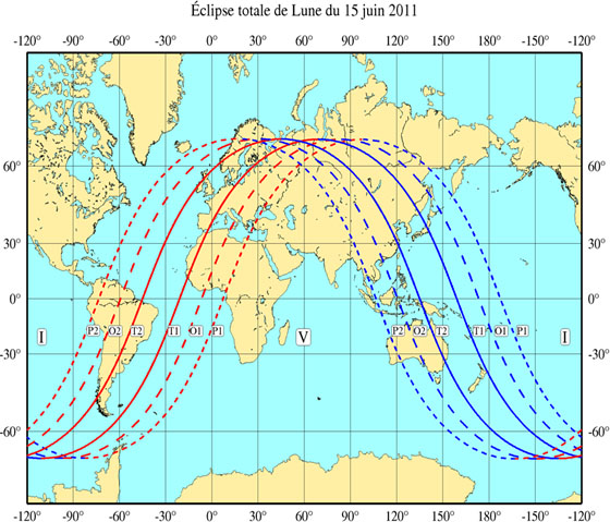éclipse Lune 15 Juin 2011