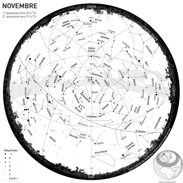 carte du ciel novembre